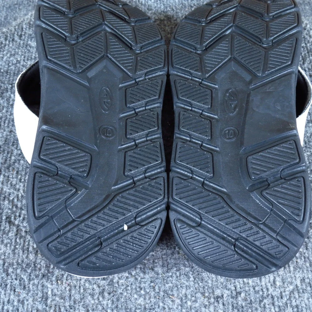 Athletic Works WMAW23MH006L Mens Thong Sandal Size 10‎ Casual Beach White Black